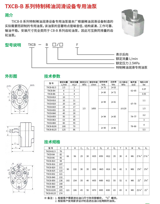 TXCB-B系列特制稀油潤(rùn)滑設(shè)備專(zhuān)用油泵