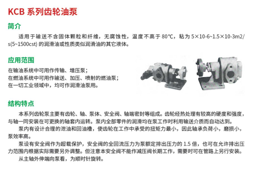 KCB系列齒輪油泵
